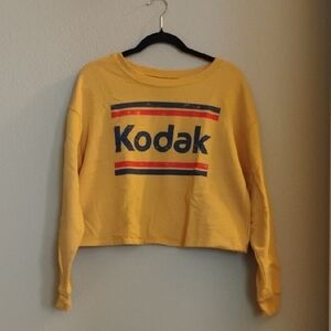 Kodak Yellow Sweatshirt with Red and Blue Accents